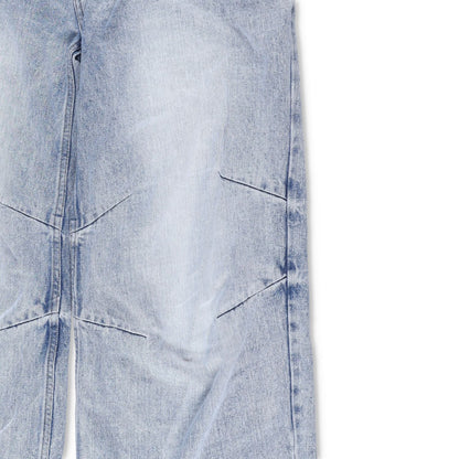WE11 DONE Womens Sky Wire Detail Denim Pants Relaxed Fit High Rise Blue M RRP795 — View 3