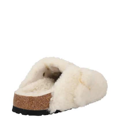 BIRKENSTOCK Womens Mule Slip On Sandal White Shearling Buckle UK 4.5 RRP 190 — View 6