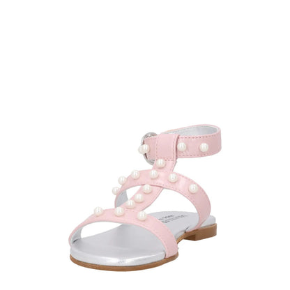 MONNA LISA Girls Sandalo Con Perle Laminat Pink Sandals Buckle UK 1 RRP 210 — View 3