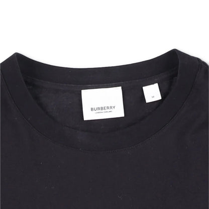 BURBERRY Womens T-Shirt Black Crew Neck Short Sleeve Large Logo Cotton M RRP 250 — View 5