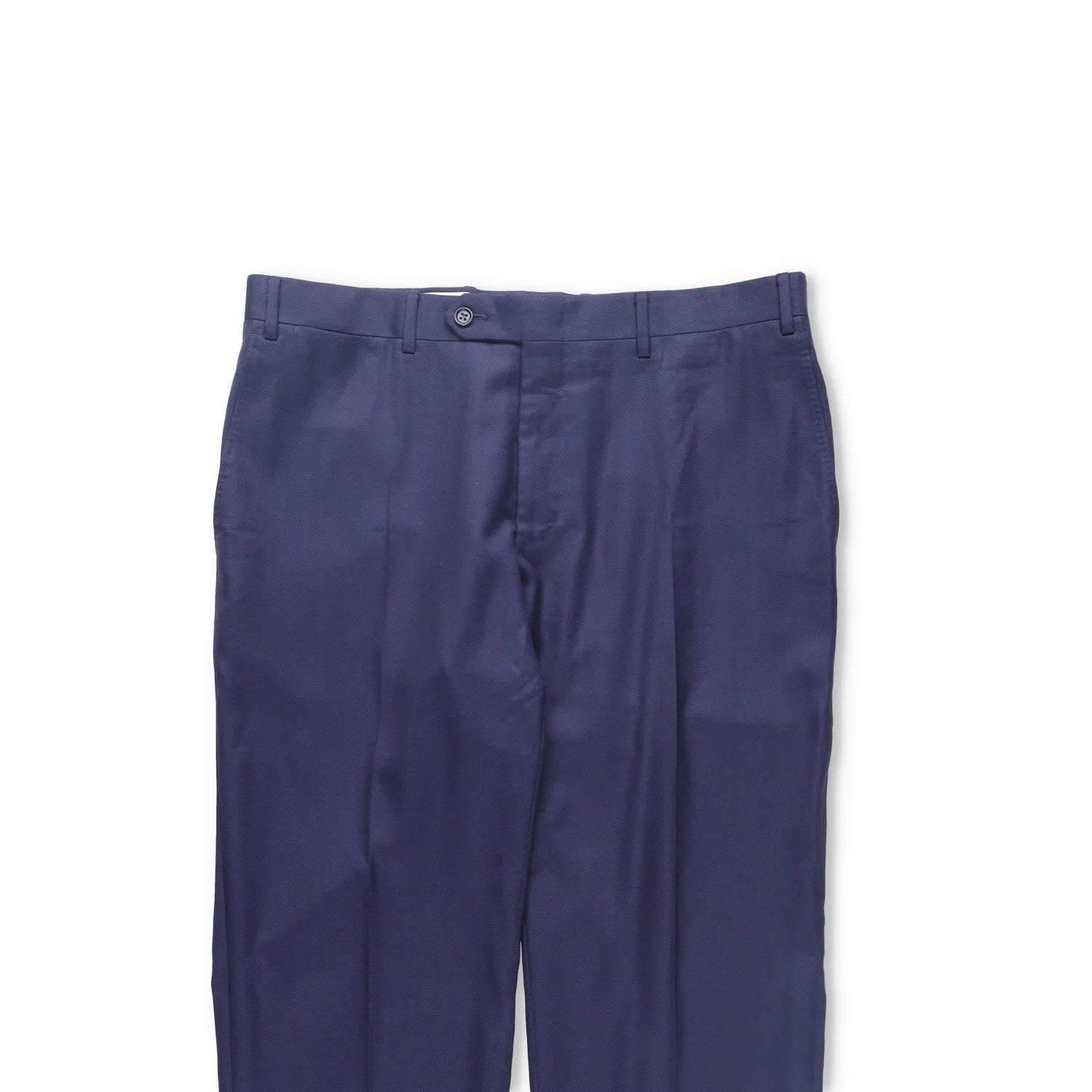 CANALI Mens Chino Trousers Wool Blue Pleated Slash Pockets Size 6 R RRP 250 — View 2
