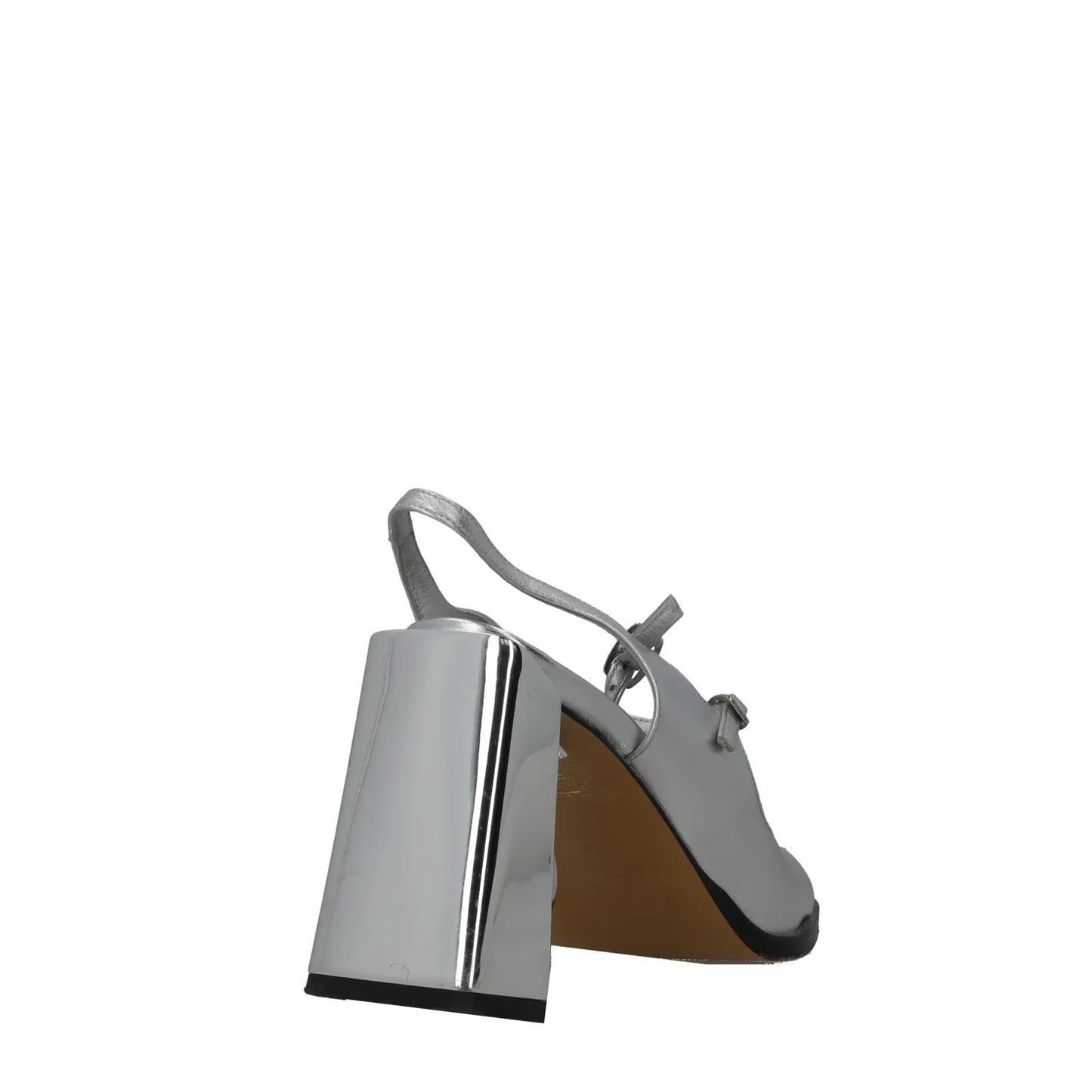 CAREL PARIS Womens Vendome Silver Leather Slingback Sandals Bow UK 5 RRP 470 — View 6