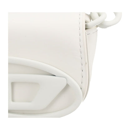 DIESEL Womens MICRO Rubber 1Dr Bag Charm White Leather Logo RRP 200 — View 11