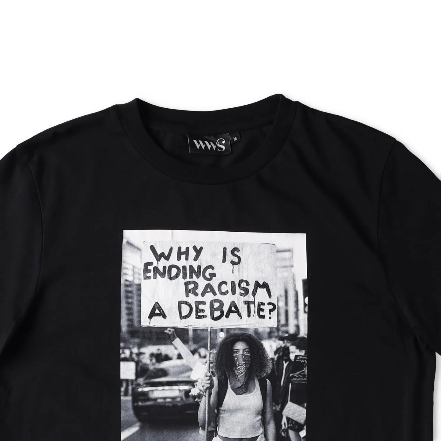 WHAT WE SEEE + MISAN HARRIMAN Womens T-Shirt Black Cotton Graphic 3 M RRP 65 — View 3