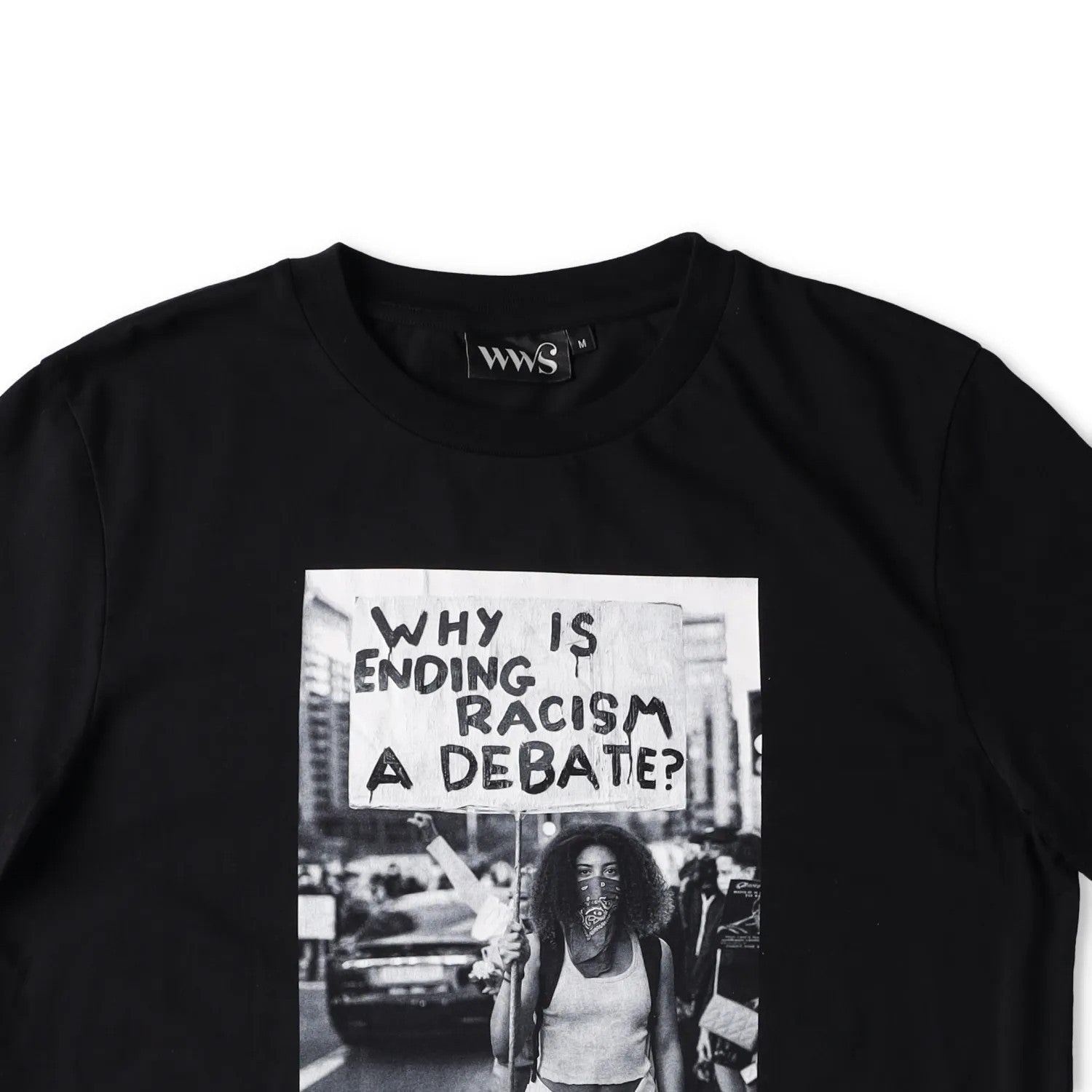 WHAT WE SEEE + MISAN HARRIMAN Womens T-Shirt Black Cotton Graphic 3 M RRP 65 — View 3