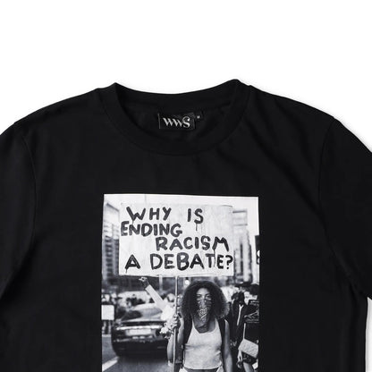 WHAT WE SEEE + MISAN HARRIMAN Womens T-Shirt Black Cotton Graphic 3 M RRP 65 — View 3