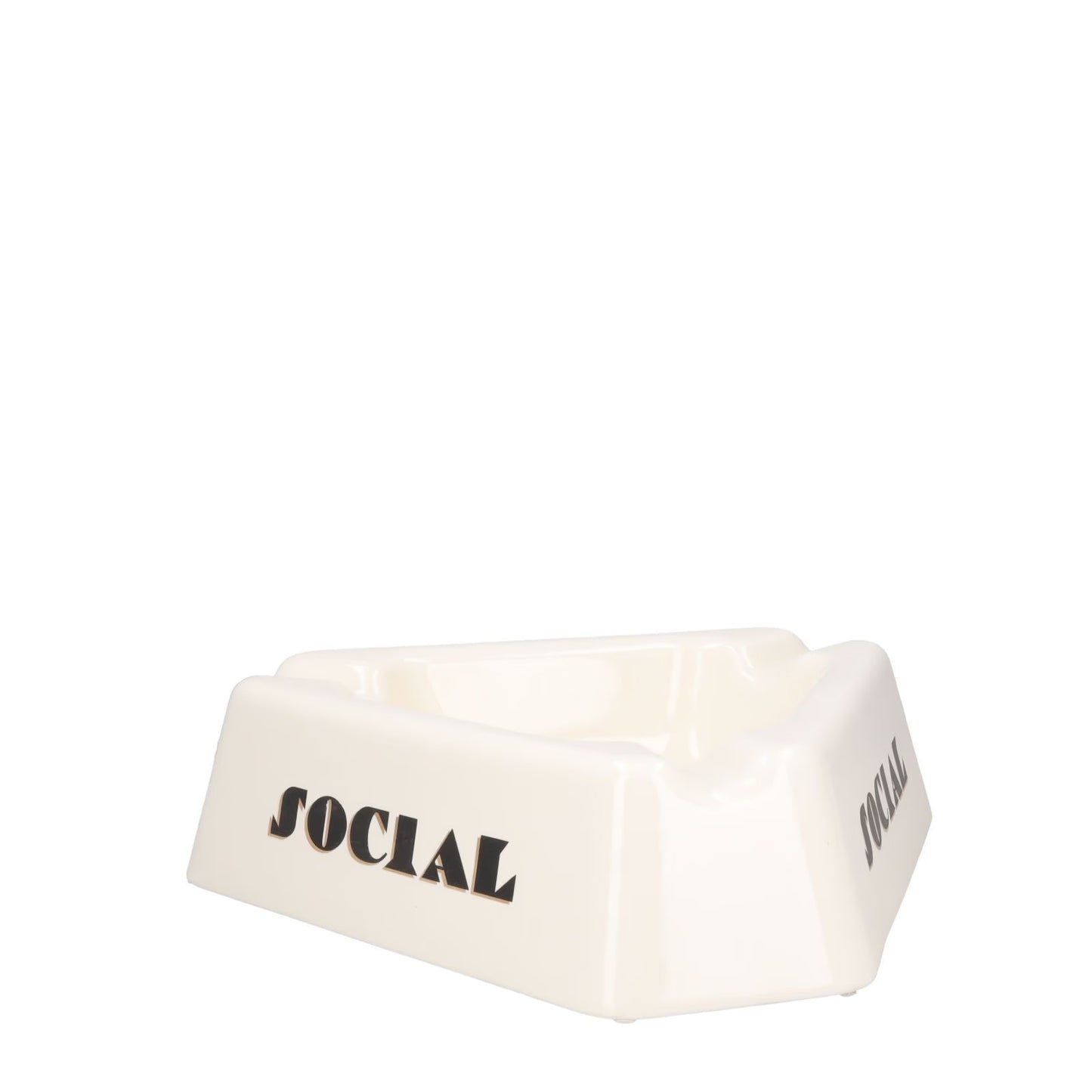 SELETTI X Diesel Social Smoker Ashtray Porcelain Glossy White Square OS RRP 130 — View 5