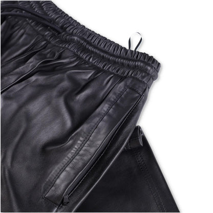 WARDROBE NYC Womens Leather Trousers Track Pant Wide Leg Black S RRP 1560 — View 6