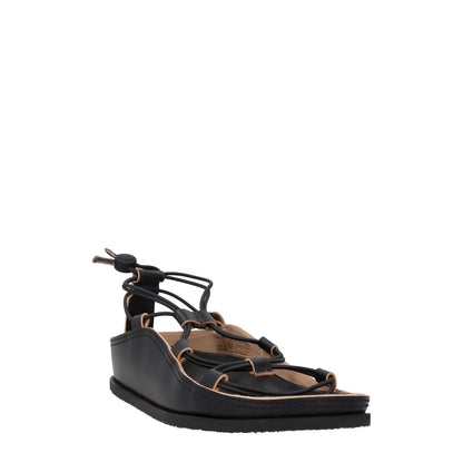 LEMAIRE LEATHER Women Flat Gladiator Sandal Leather Strappy Open Toe EU41 RRP435 — View 2