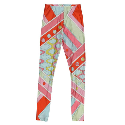 EMILIO PUCCI Womens Shiny Lycra Leggings In Vivara Multicoloured Size 8 RRP 400