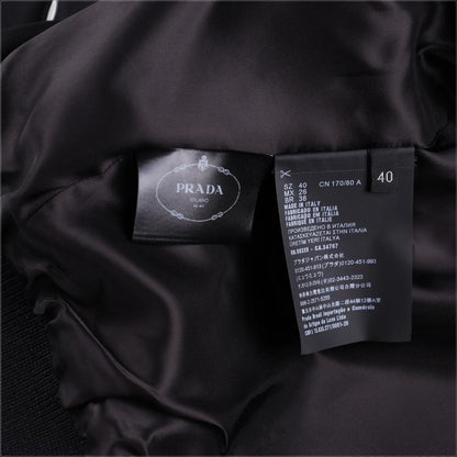 PRADA Womens Jacket Sports Collared Neck Long Sleeve Wide Lapel Black 40 RRP2638 — View 10