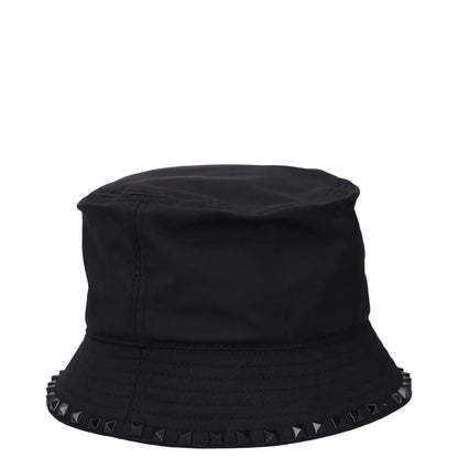 VALENTINO Mens Bucket Hat Black Rockstud Memory Techno Drill Size 58 RRP 540 — View 4