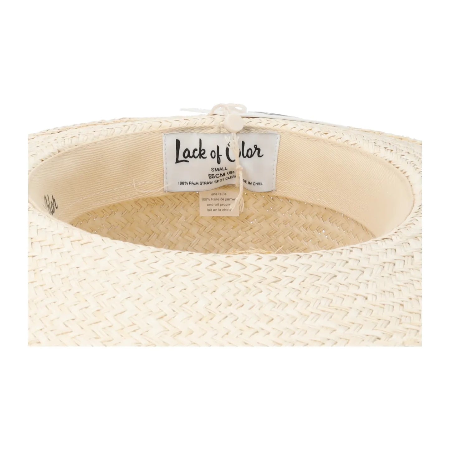 LACK OF COLOUR Womens Seashells Straw Fedora Hat Beaded Neutral Size S RRP 155 — View 9