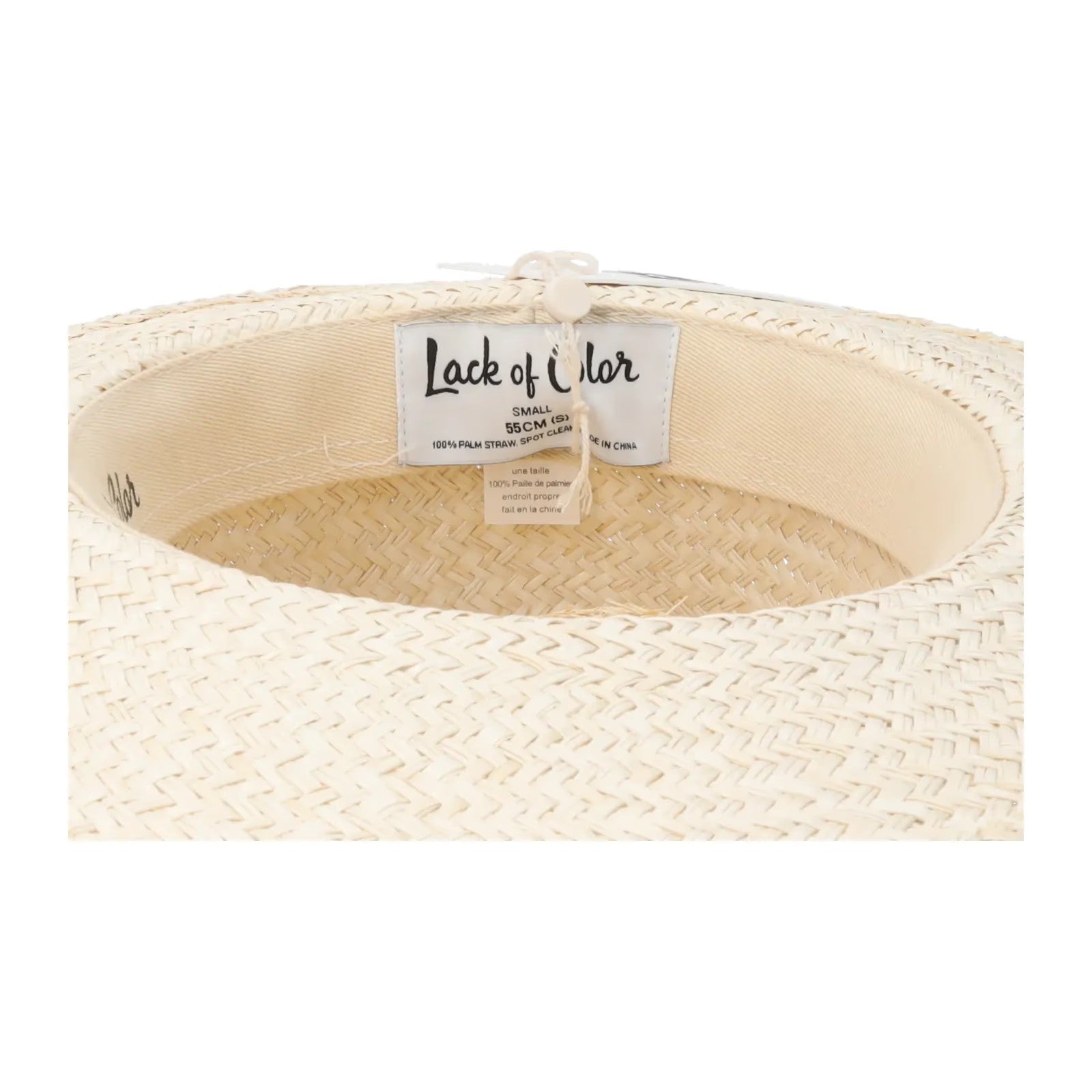 LACK OF COLOUR Womens Seashells Straw Fedora Hat Beaded Neutral Size S RRP 155 — View 9