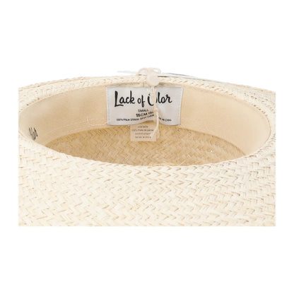 LACK OF COLOUR Womens Seashells Straw Fedora Hat Beaded Neutral Size S RRP 155 — View 9
