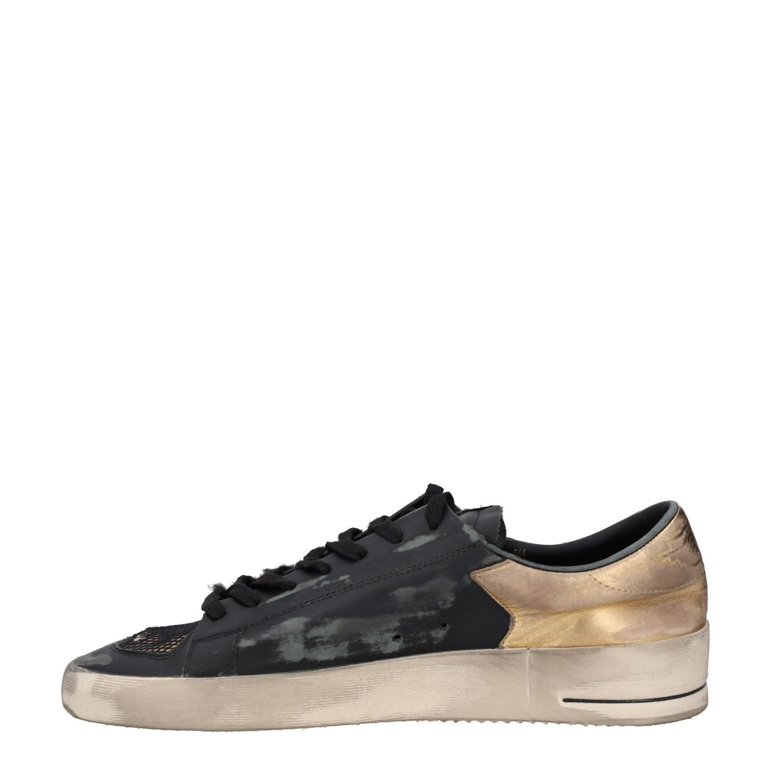 GOLDEN GOOSE Mens Trainers Black Gold White Leather Low Top Lace Up UK 10 RRP485 — View 4