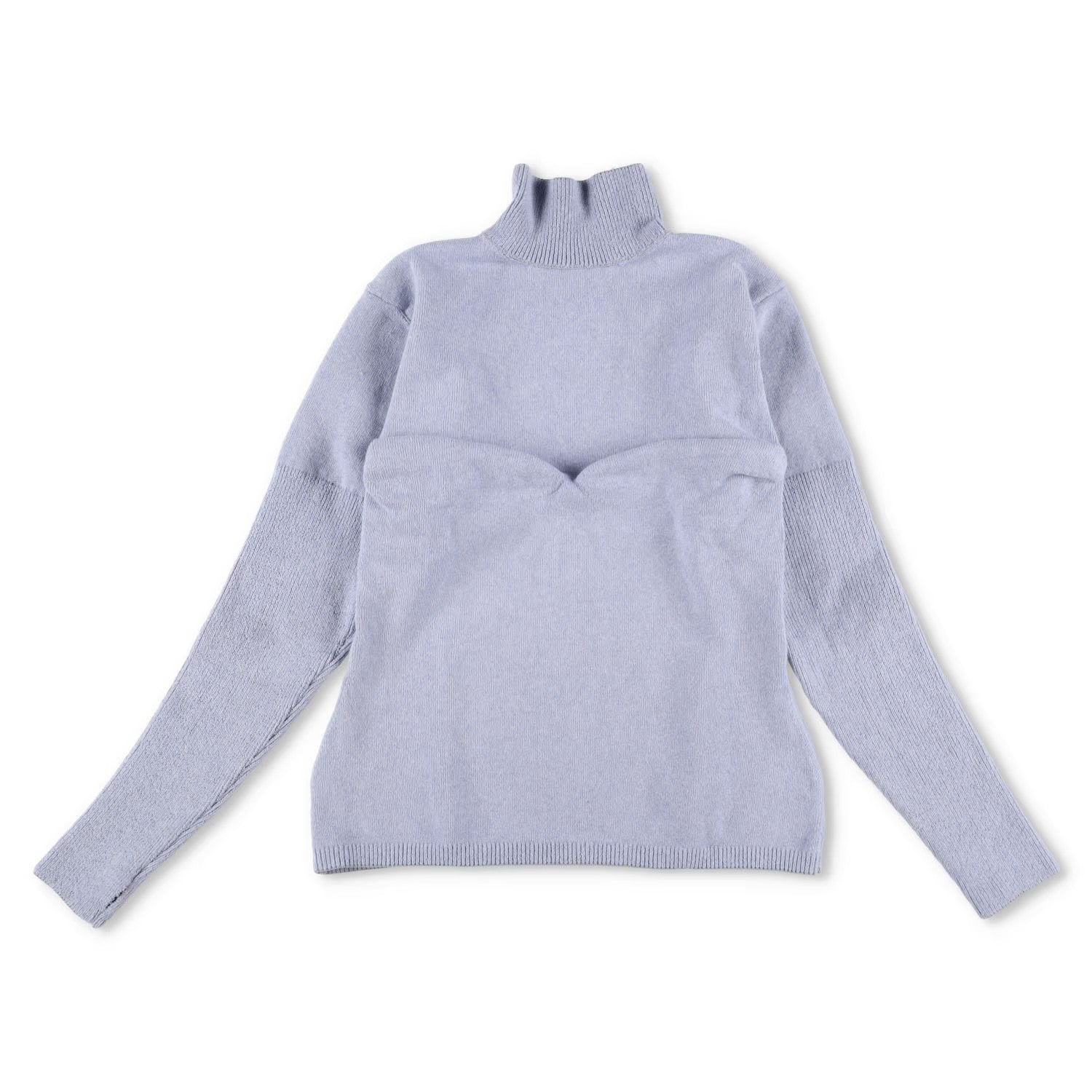 SINEAD O'DWYER Women Jumper Knit Long Sleeve Ribbed Arms Grey High Neck 3 RRP535
