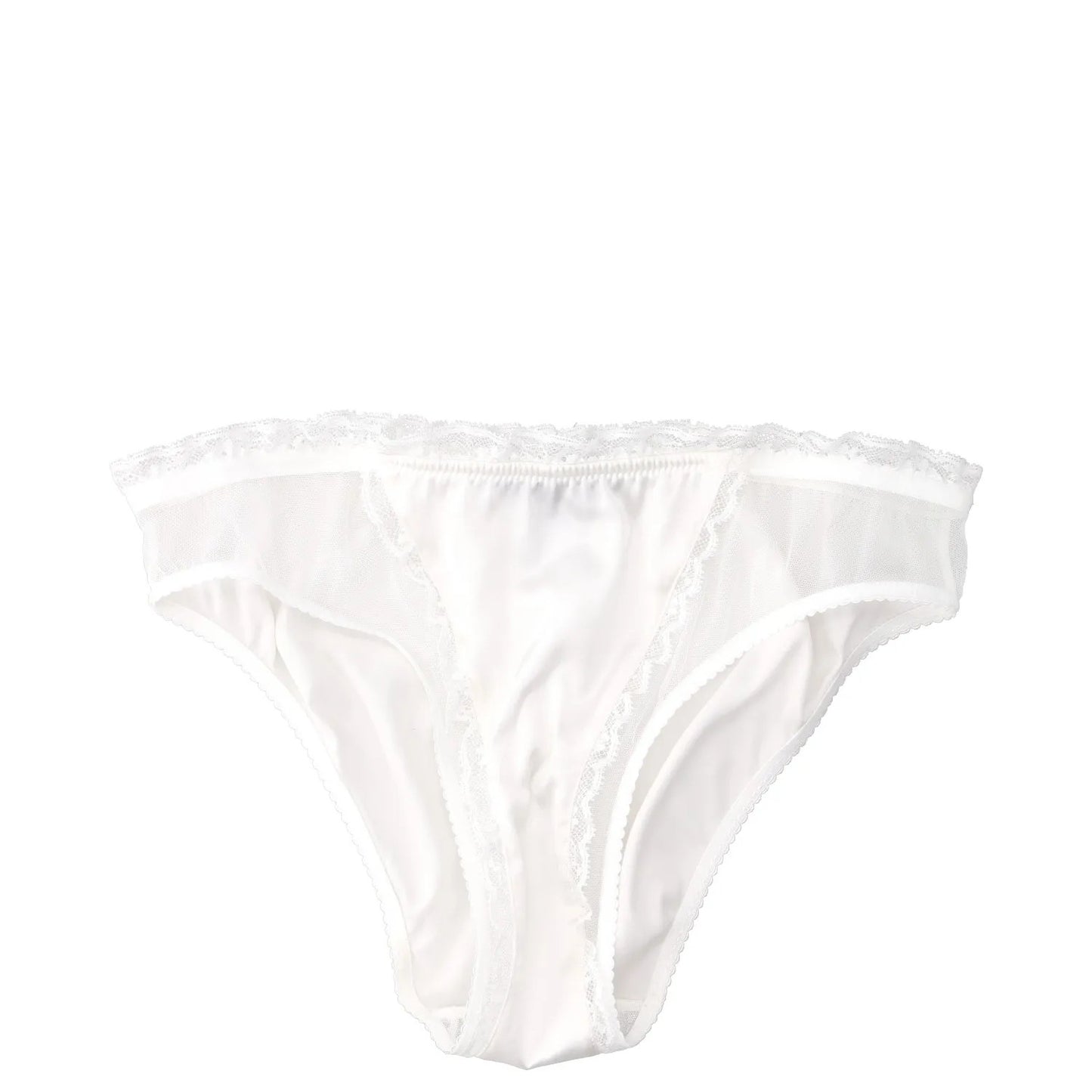 DOLCE & GABBANA Womens Briefs Sheer Panel Lace White Knickers Size XS RRP 245 — View 2