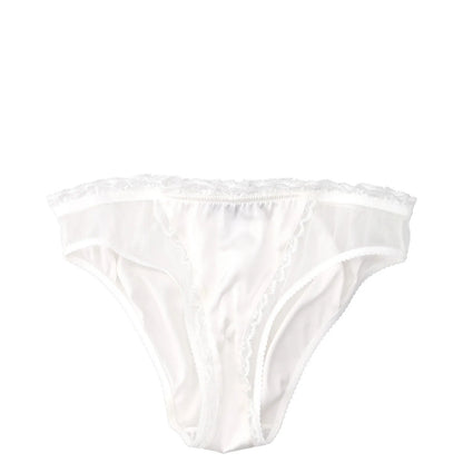 DOLCE & GABBANA Womens Briefs Sheer Panel Lace White Knickers Size XS RRP 245 — View 2
