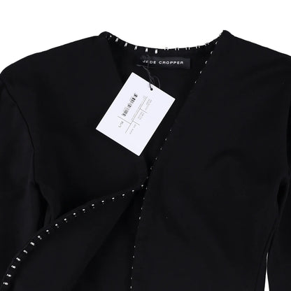 JADE CROPPER Womens Next Gen Long Sleeve Cardigan Black Size XS - S RRP 440 — View 6