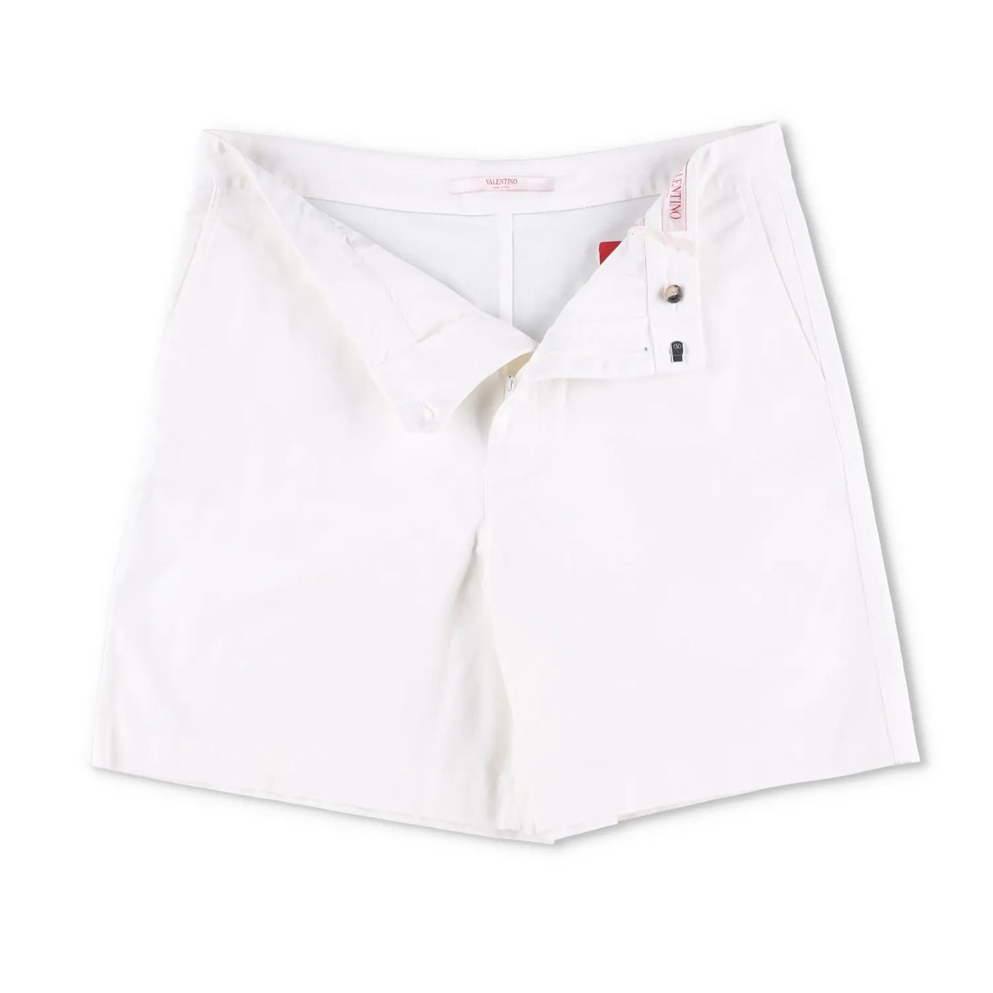 VALENTINO Men Bermuda Short Applicazioni V Metallo White Flat Front 52 RRP990 — View 6