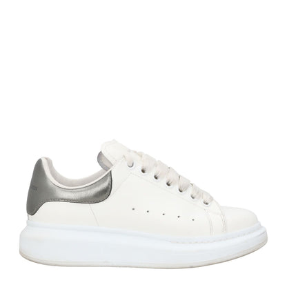 ALEXANDER MCQUEEN Womens Sneakers Pearl Black Leather Low Top EU 37.5 RRP 450