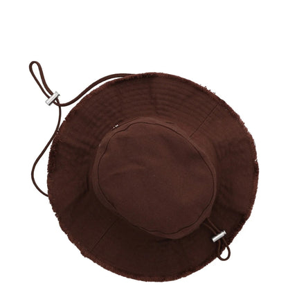 JACQUEMUS Womens Le Bob Artichaut Bucket Hat Brown Strap Size 58 RRP 130.6 — View 7