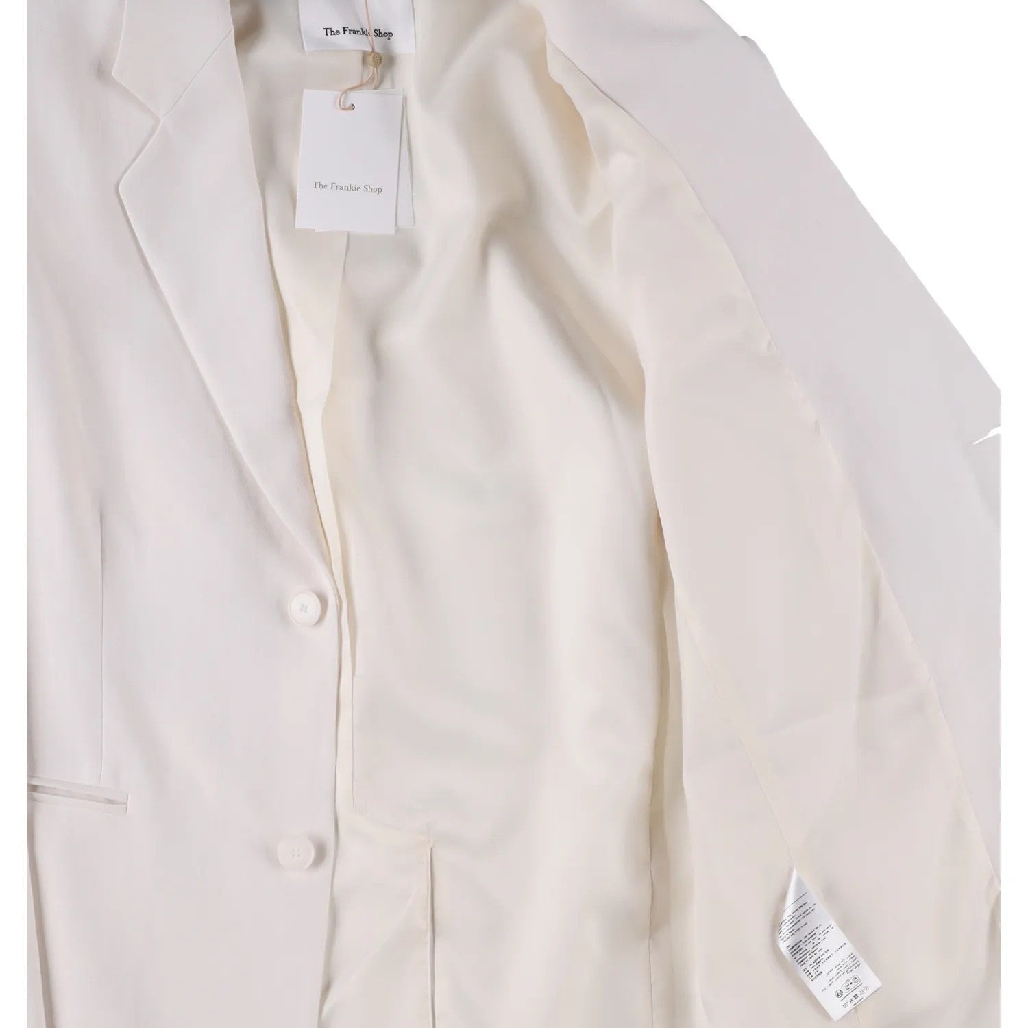 FRANKIE SHOP Womens Aiden Single Breasted Blazer Linen White Size S RRP 350 — View 9