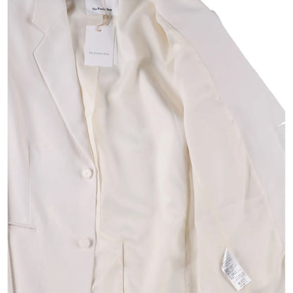 FRANKIE SHOP Womens Aiden Single Breasted Blazer Linen White Size S RRP 350 — View 9