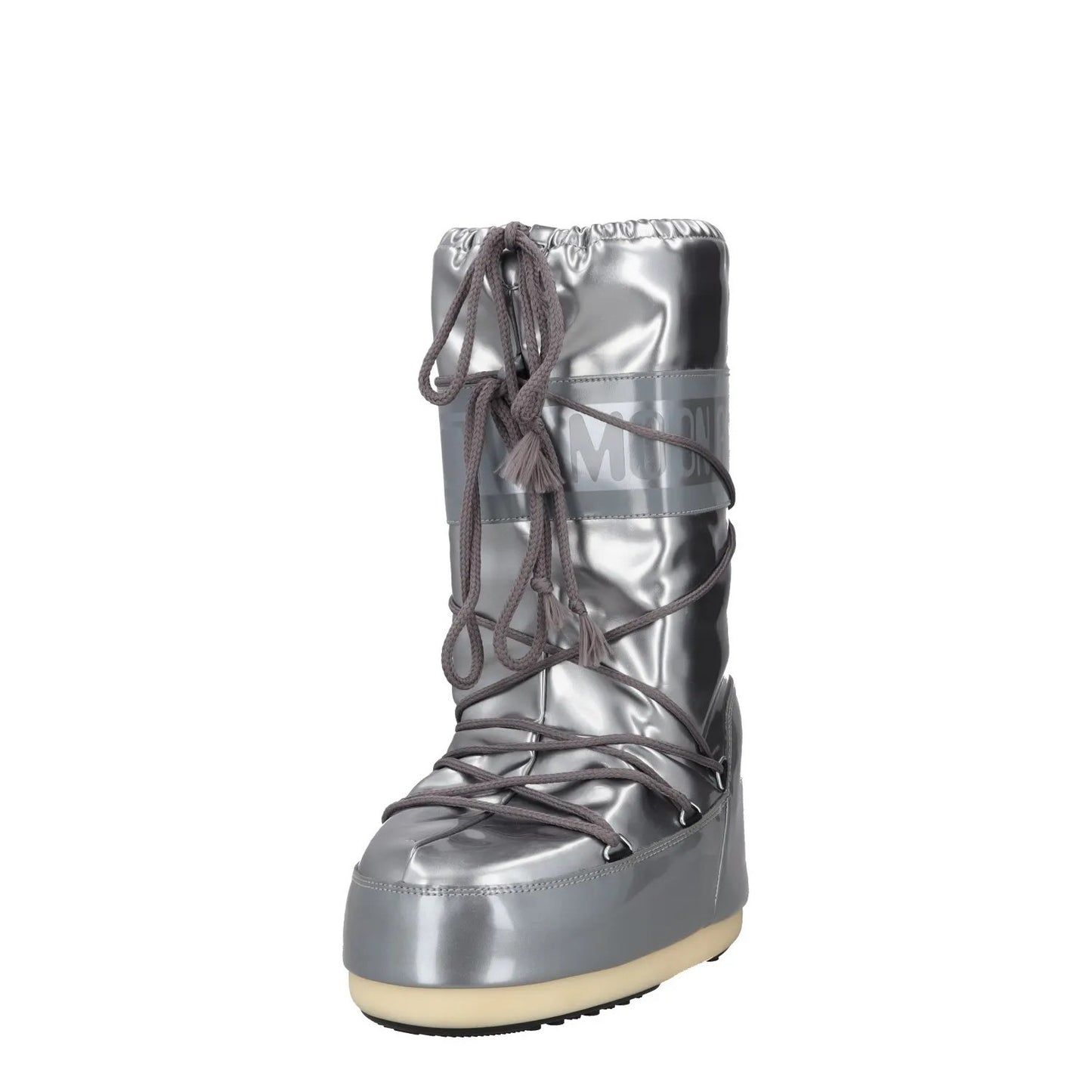 MOONBOOT Womens Knee High Snow Boots Silver Synthetic Lace Up UK 6-7.5 RRP 150 — View 3