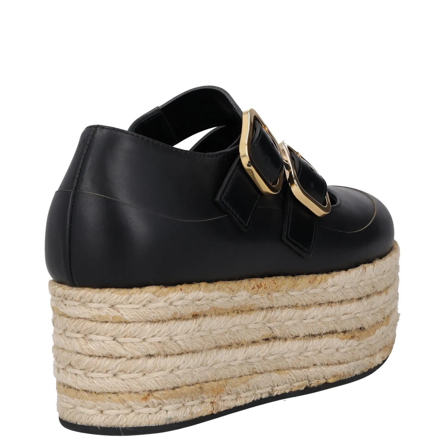 MARNI Womens Espadrille Sandals Black Leather Buckle Strappy UK 4 RRP 250 — View 6