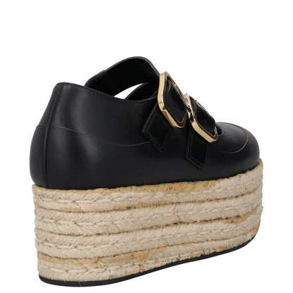MARNI Womens Espadrille Sandals Black Leather Buckle Strappy UK 4 RRP 250 — View 6