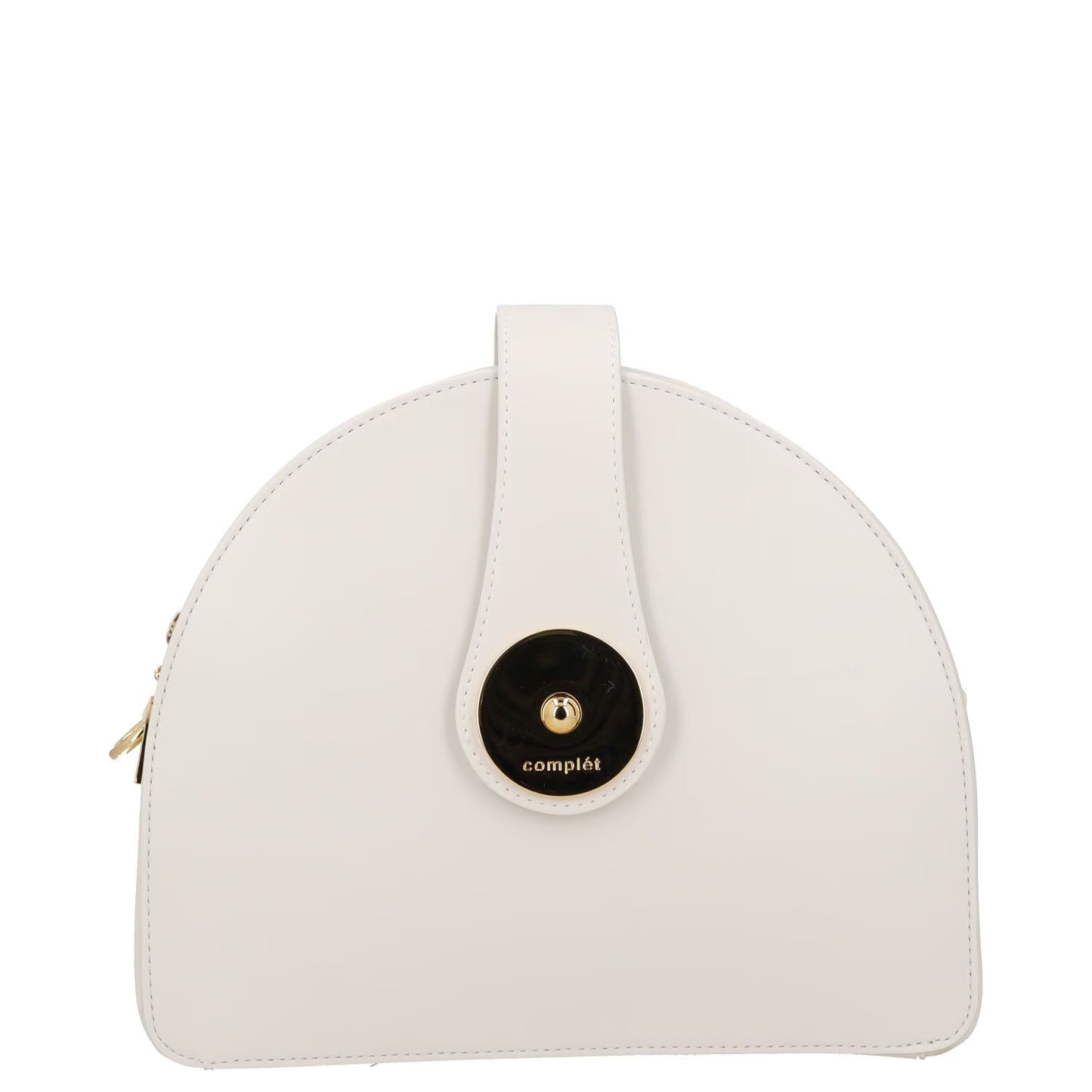 COMPLET Womens Midge Crossbody Bag Leather White Snap Closure Zip Size M RRP 500