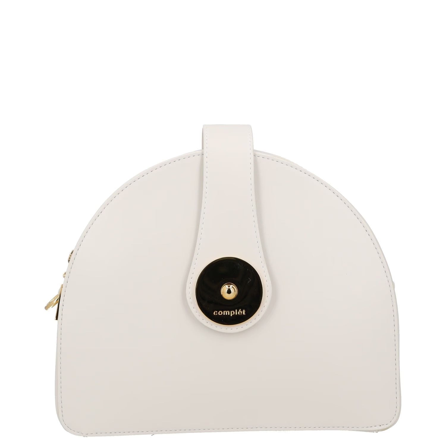 COMPLET Womens Midge Crossbody Bag Leather White Snap Closure Zip Size M RRP 500