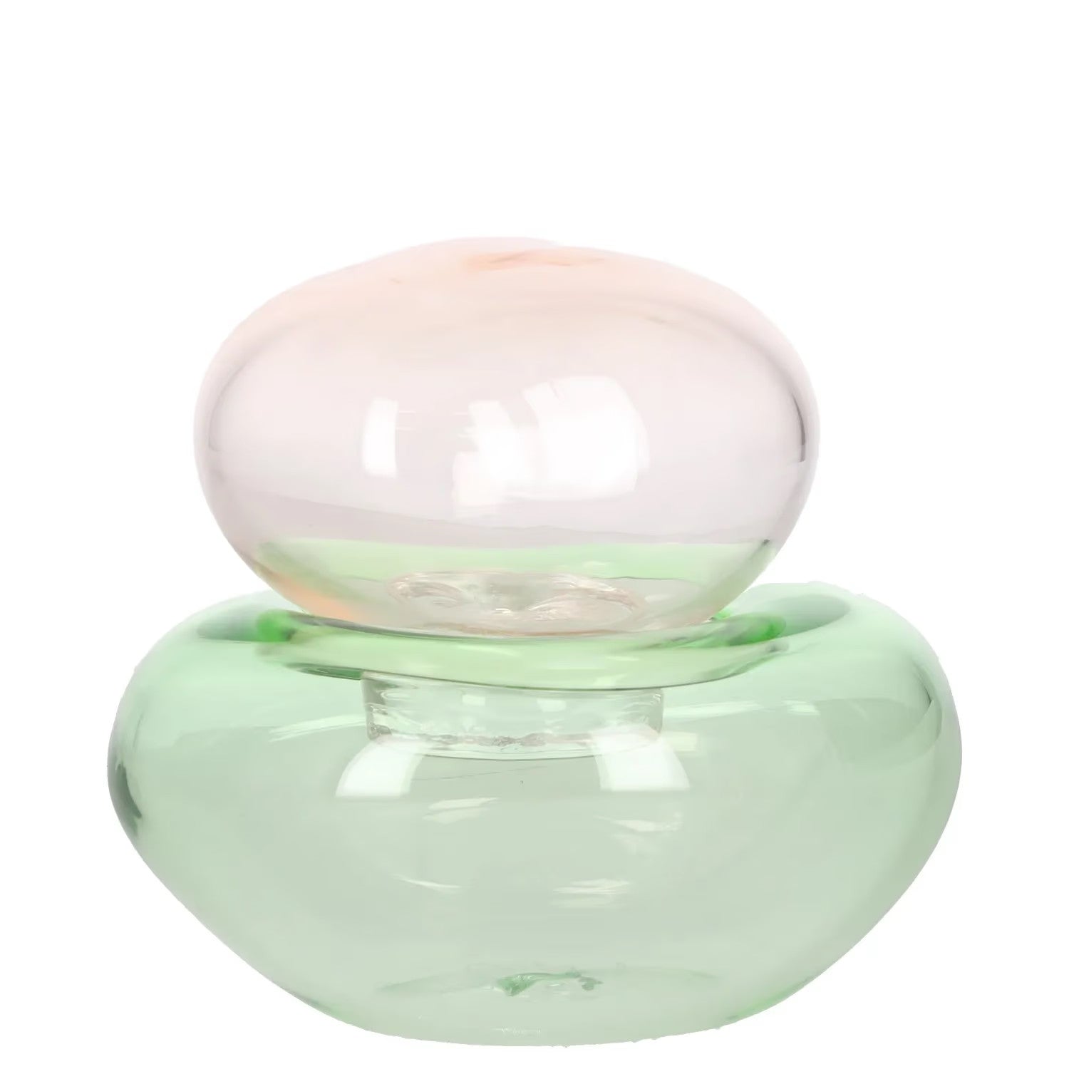 HELLE MARDAHL STUDIO Decoration Container Green Clear Glass Size S RRP 400