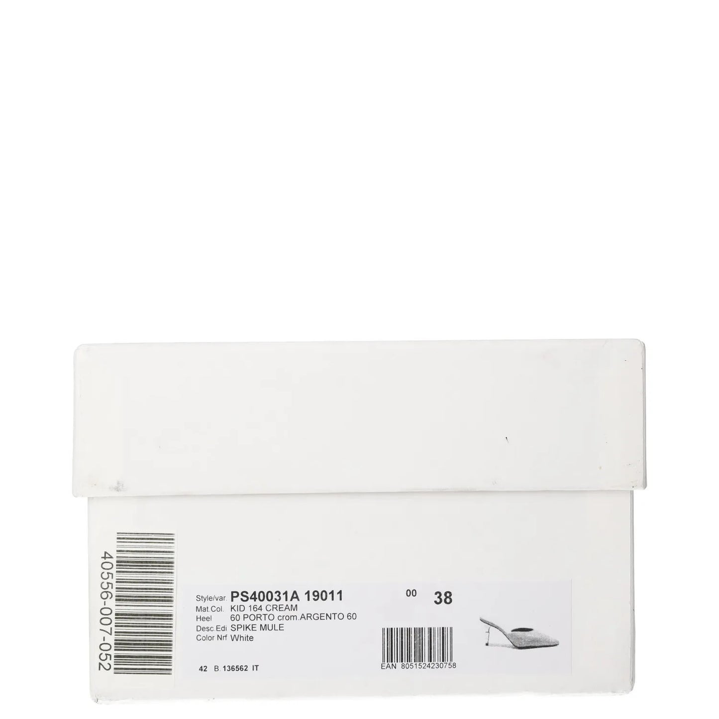 PROENZA SCHOULER Women Spike Mule Mid Pumps White Pointed Closed Toe EU38 RRP560 — View 11