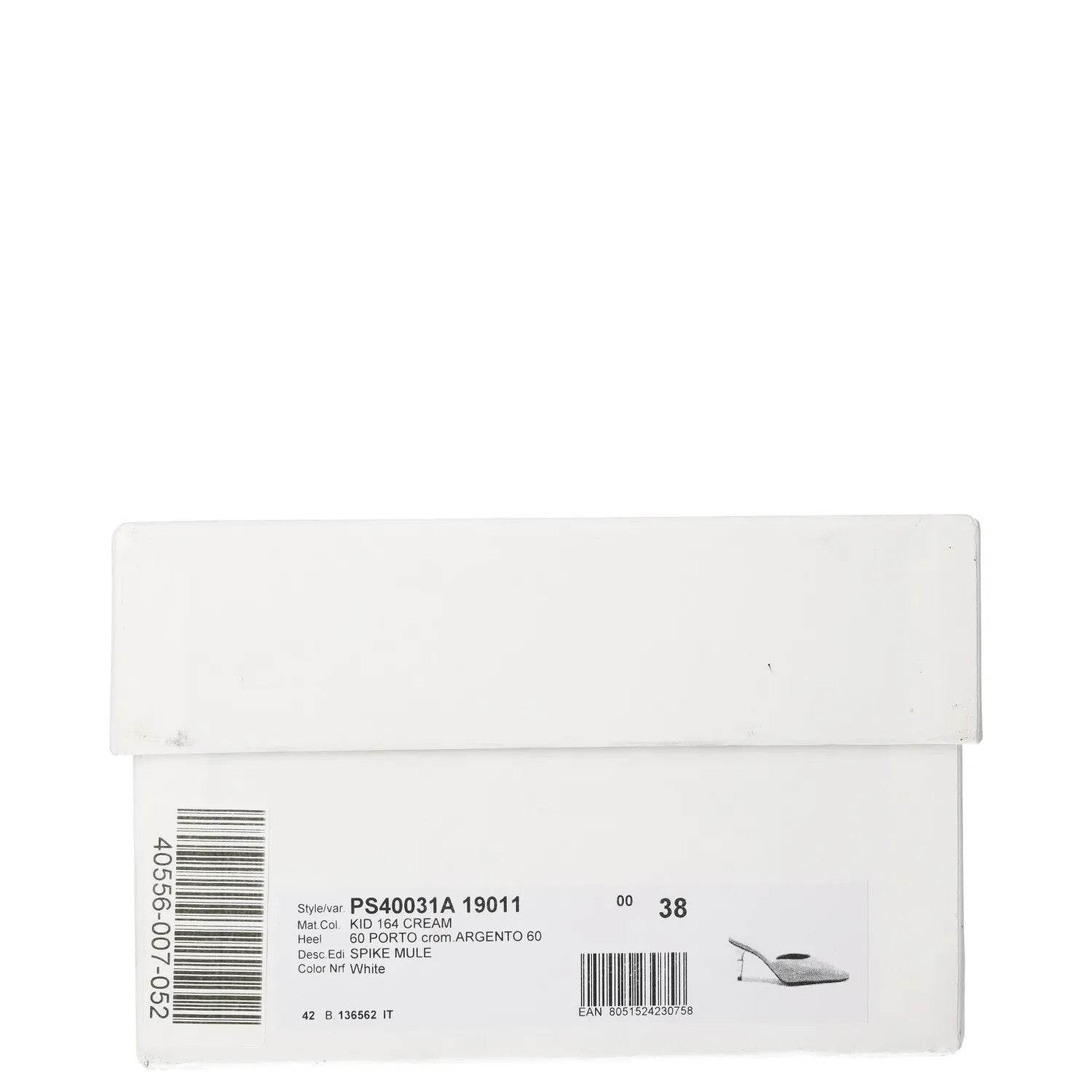 PROENZA SCHOULER Women Spike Mule Mid Pumps White Pointed Closed Toe EU38 RRP560 — View 11