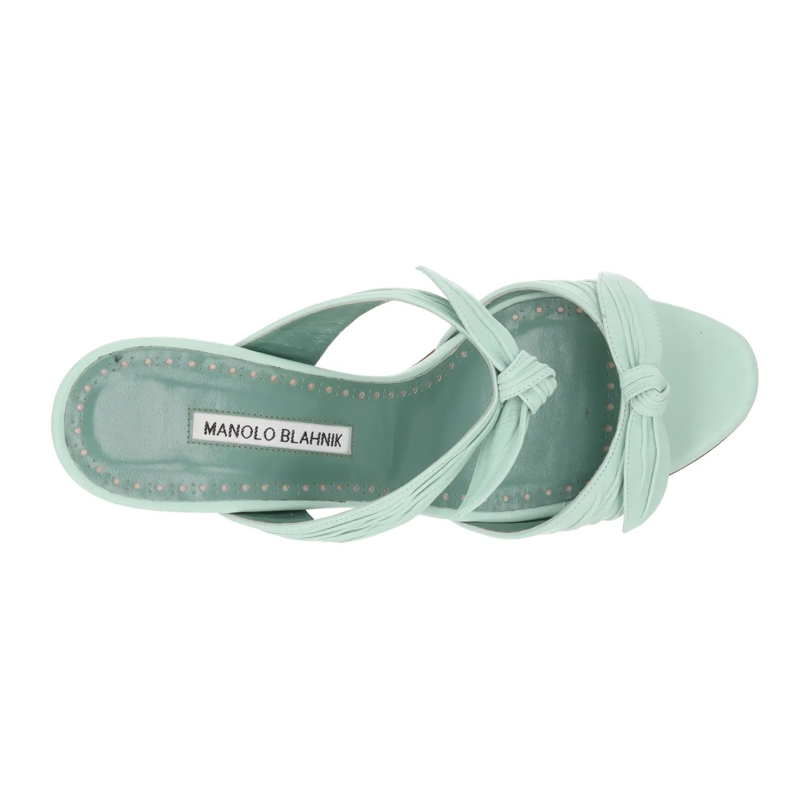 MANOLO BLAHNIK Womens Lollo 70 High Heel Double Strap Sandal Leather UK7 RRP 909 — View 7