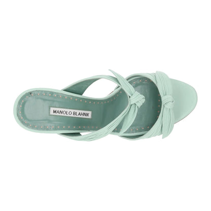 MANOLO BLAHNIK Womens Lollo 70 High Heel Double Strap Sandal Leather UK7 RRP 909 — View 7