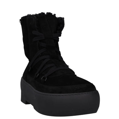 GIABORGHINI Womens Boot Black Leather Platform Heel Lace Up Faux Fur UK 6 RRP375 — View 2