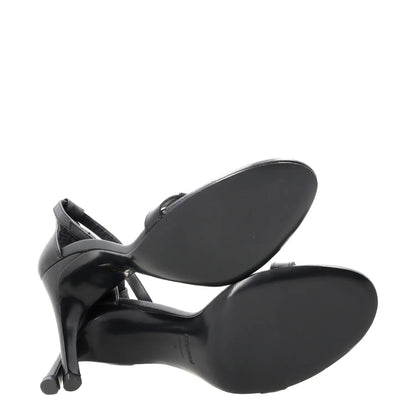 COPERNI Womens Skinny Strap Logo Sandals Leather Formal Heeled Black EU41 RRP450 — View 10