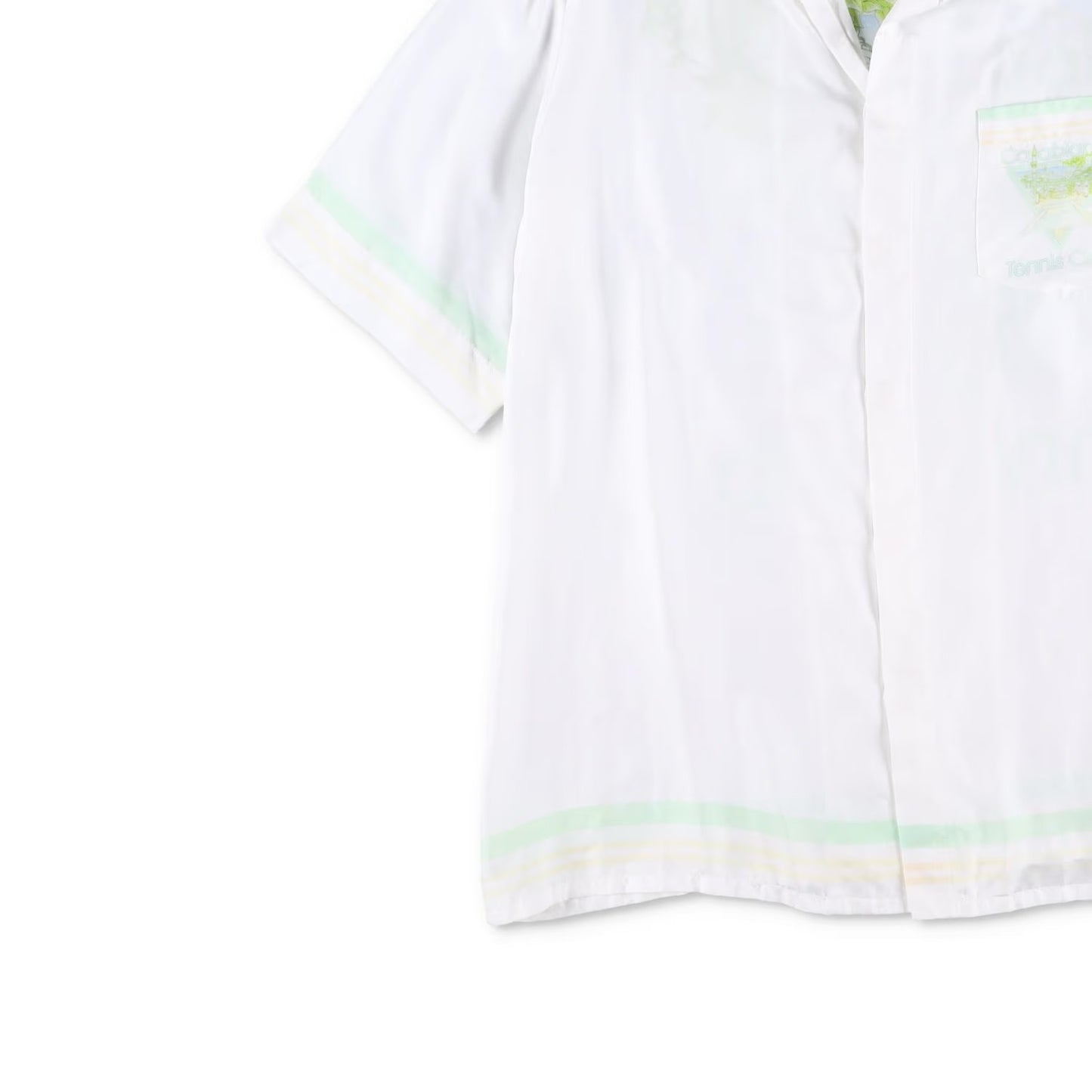 CASABLANCA Men Cuban Collar Short Sleeve Shirt Icon Pastelletenn White XL RRP785 — View 3