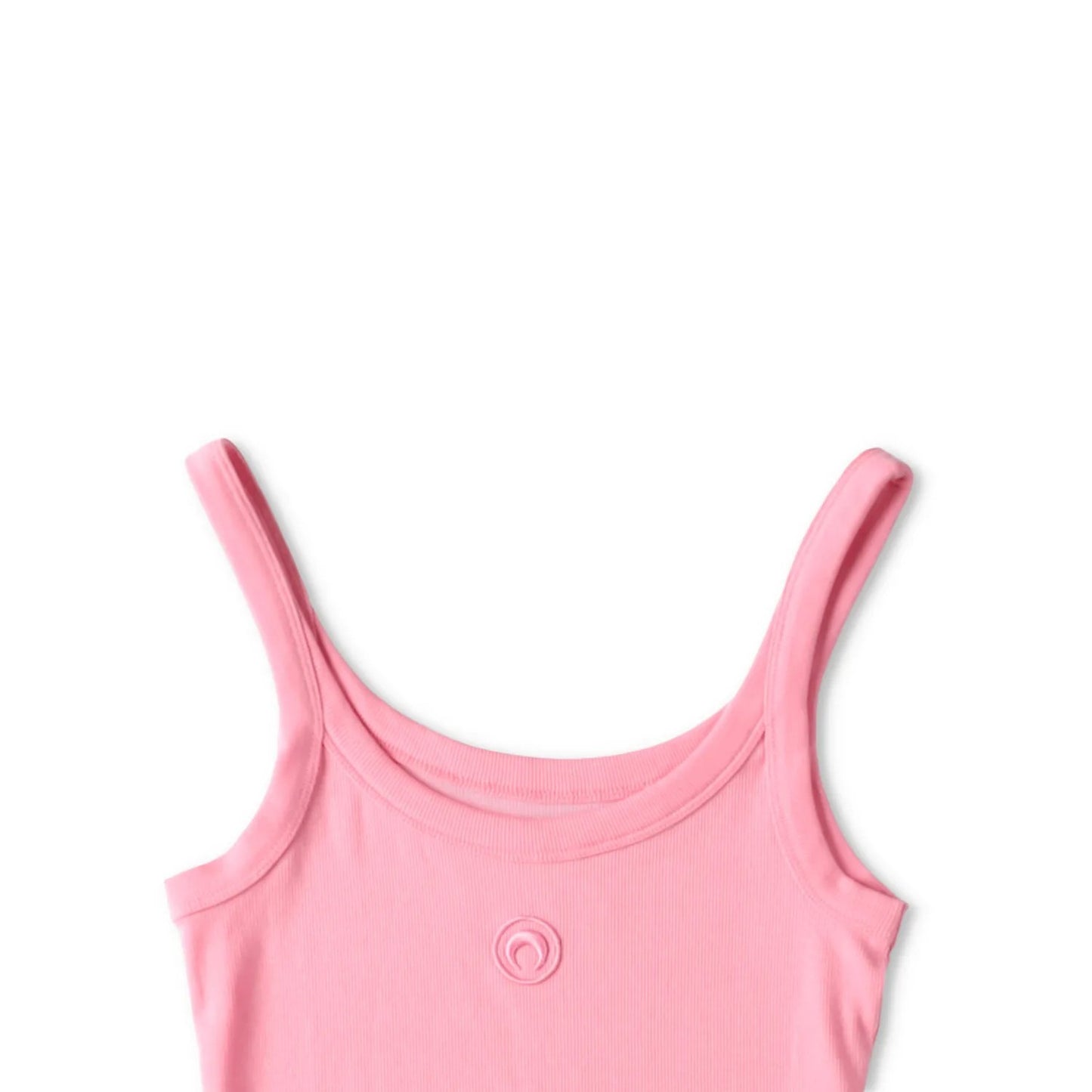 MARINE SERRE Womens Organic Cotton Rib 2X2 Tank Top Sleeveless Pink S RRP 130 — View 3