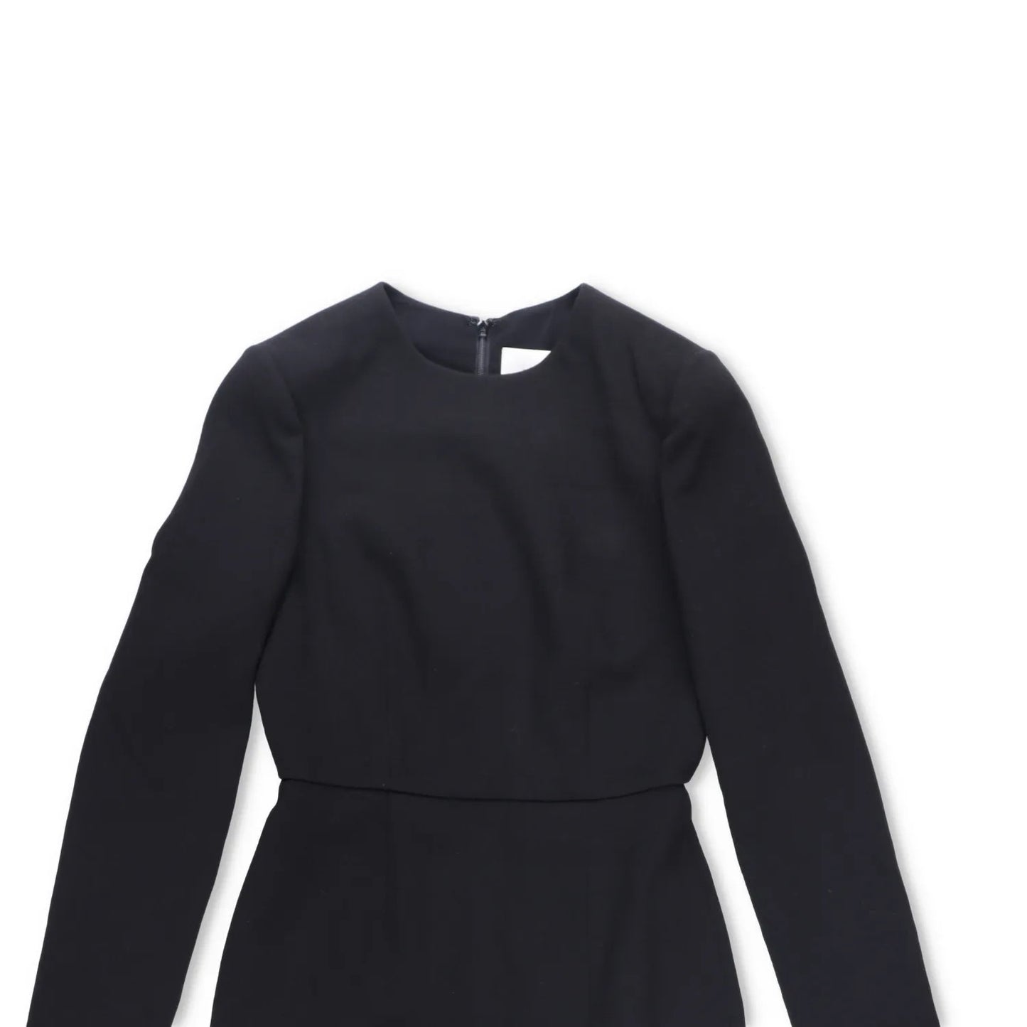 Valentino Womens Midi Dress Black Zip Long Sleeve Round Neck Size 38 RRP 1800 — View 3