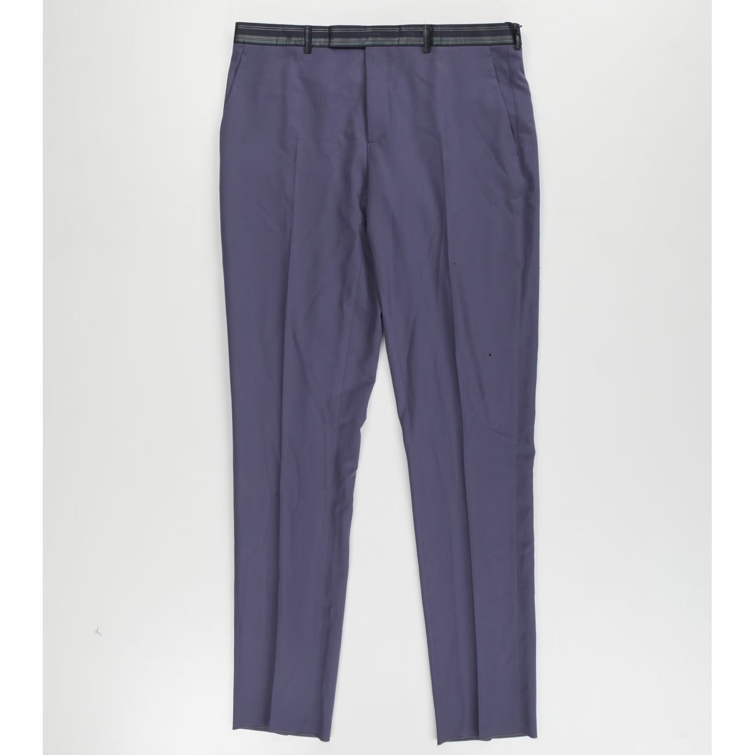 DIOR HOMME Mens Tapered Trousers Purple Dress Pants Belt Detail Size 36 RRP 620