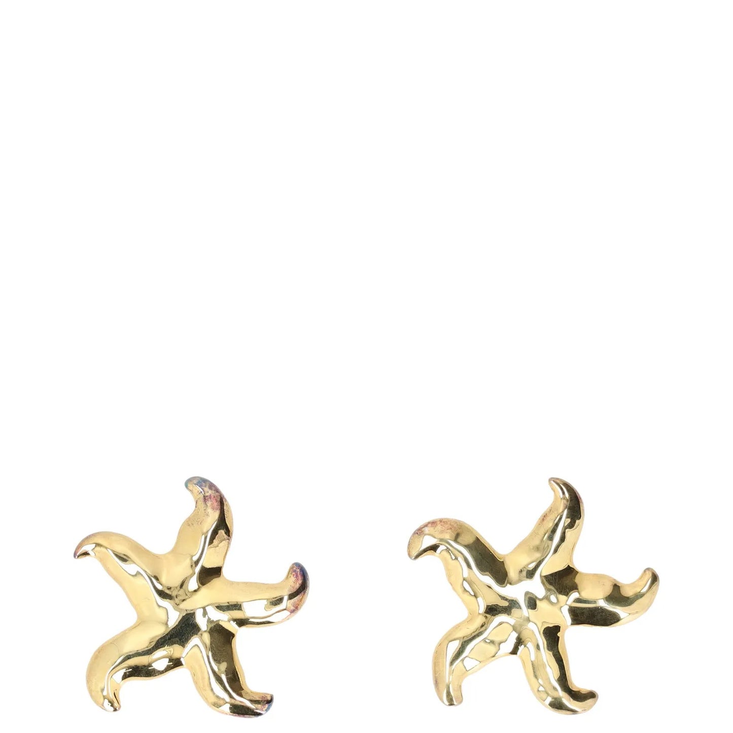 JULIETTA Womens Clip On Earrings Gold Brass Star Design One Size RRP 70 — View 2
