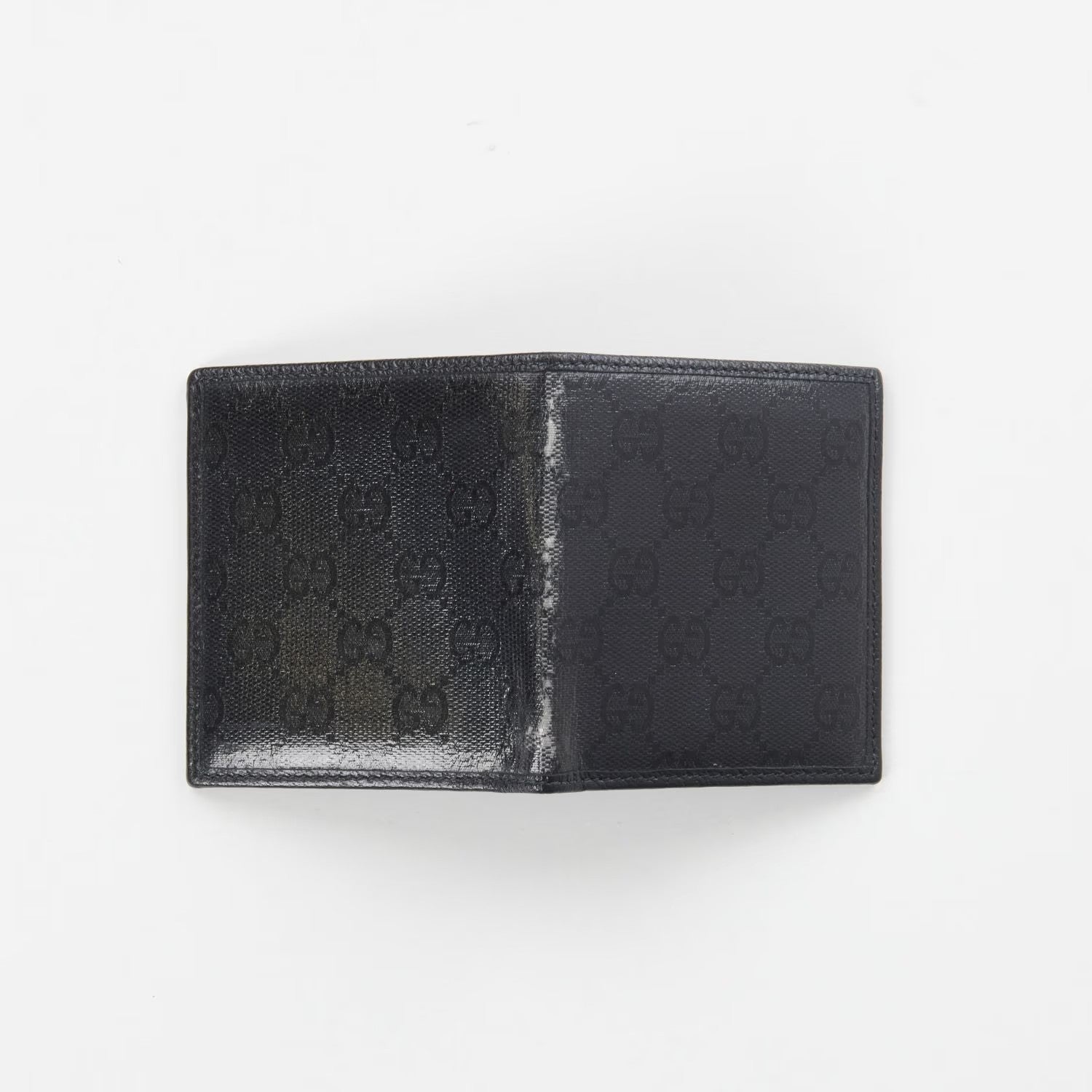 GUCCI Men's Crystal Ao Bifold Wallet Black Canvas Logo One Size RRP 300 — View 2