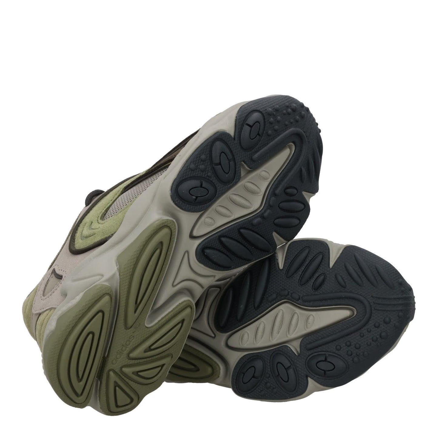 ADIDAS KIDS Trainers Oztral J Leather Low Top Khaki 35.5 RRP 90 — View 8