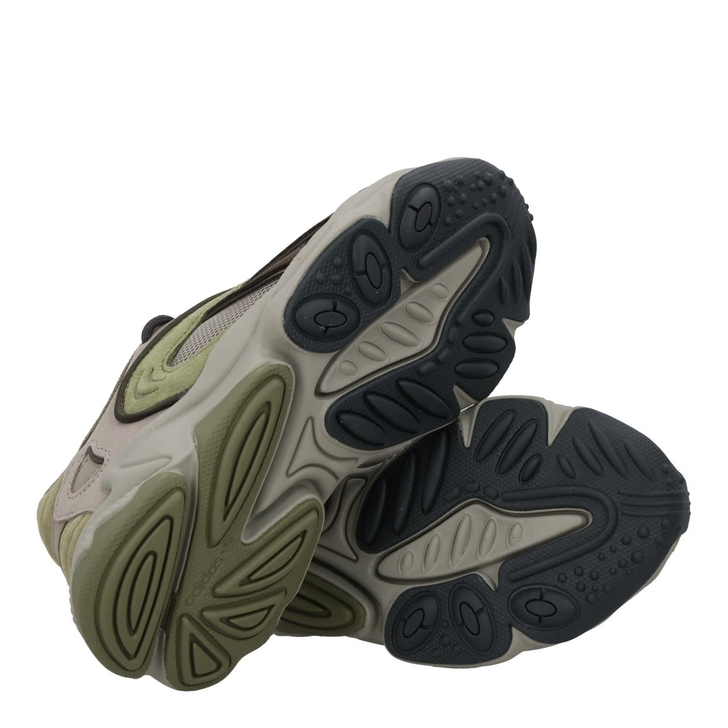 ADIDAS KIDS Trainers Oztral J Leather Low Top Khaki 35.5 RRP 90 — View 8