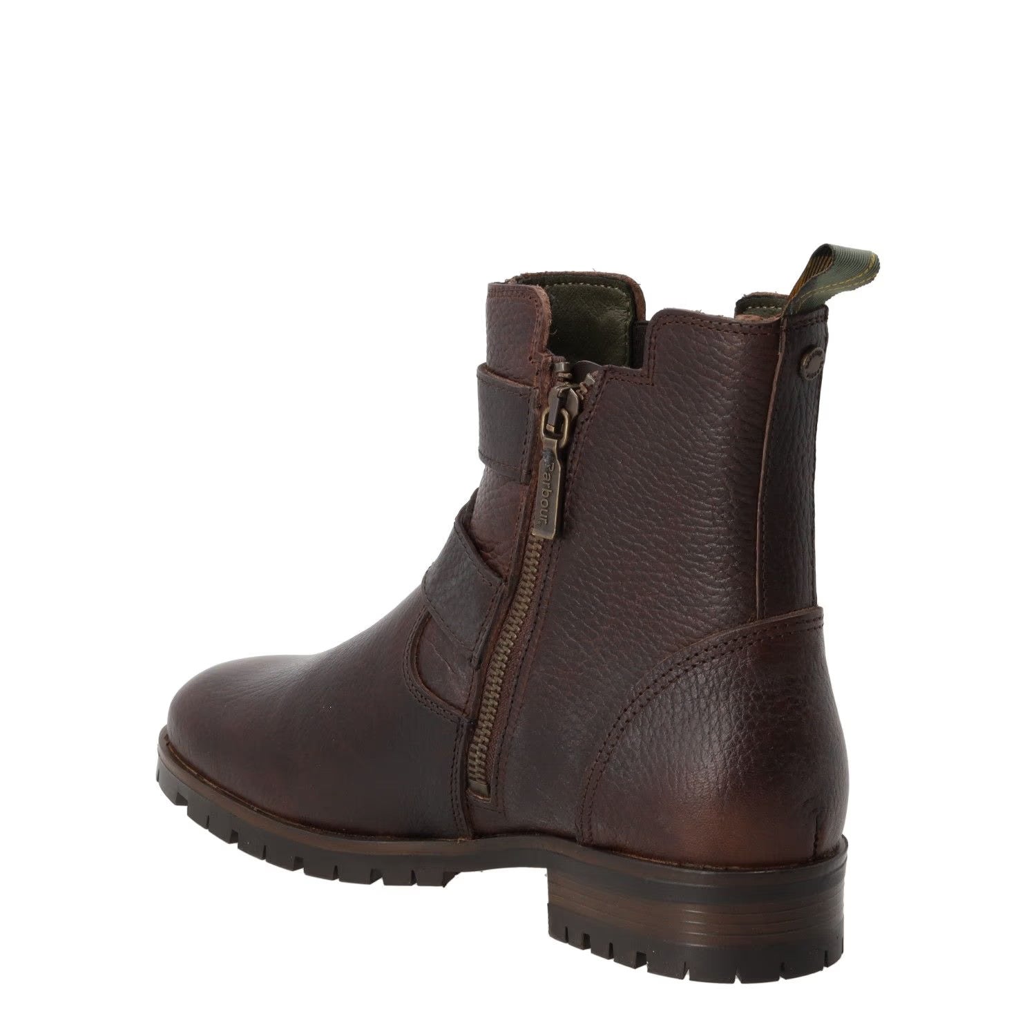 BARBOUR Womens Marina Ankle Boots Leather Brown Two Gold Buckles UK 3 RRP 140 — View 6